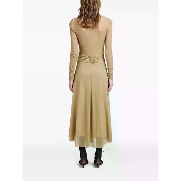 Proenza Schouler Kerstin Ruched Crepe Jersey Midi-Dress US 0 $1590 - Picture 3 of 11